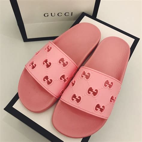 gucci pink green|pink and purple Gucci slides.